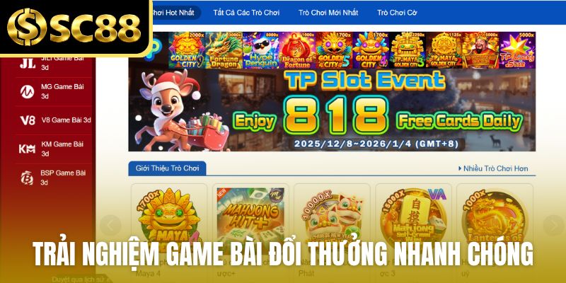 Trải nghiệm game bài đổi thưởng nhanh chóng, dễ dàng