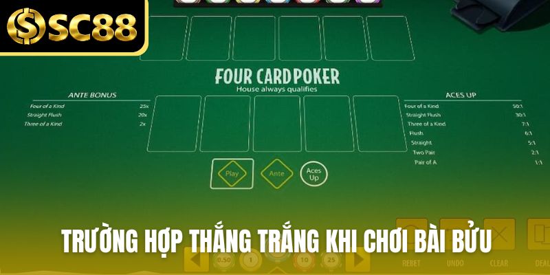 Trường hợp thắng trắng khi chơi bài bửu